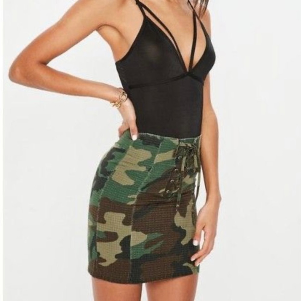 Missguided Camo Mini Skirt